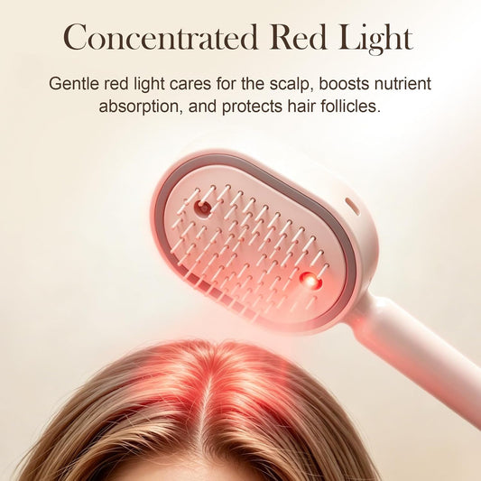 Electric Air Cushion Massage Spray Comb((U-S L-Oc-Al S-To-Ck| 24-H S-Hip)), Self-Cleaning Essential Oil Mist, Anti-Static Volumizing Hairbrush, Ideal Hair Care Gift for Him Her (Purple)