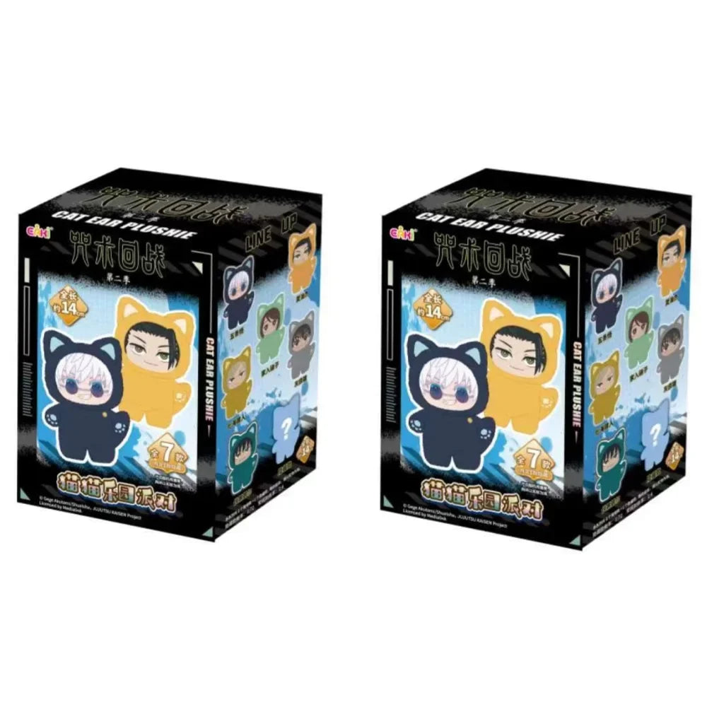 Original  Jujutsu Kaisen 2 Cat Ear Plushie Series Blind Box Mystery Box Anime Figure Room Decoration Collection Gifts