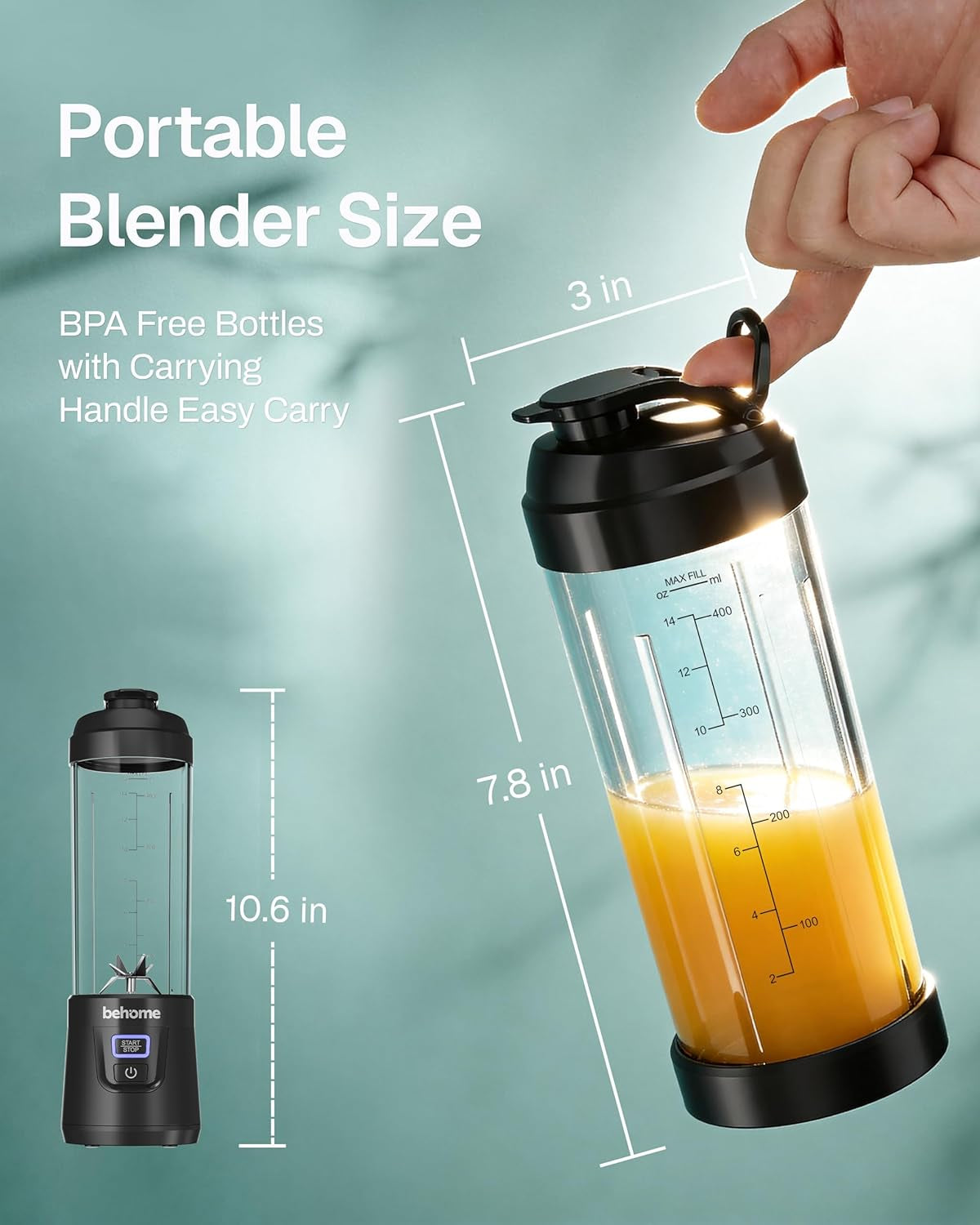 Portable Blender – 14 OZ, USB-C Rechargeable | BPA Free