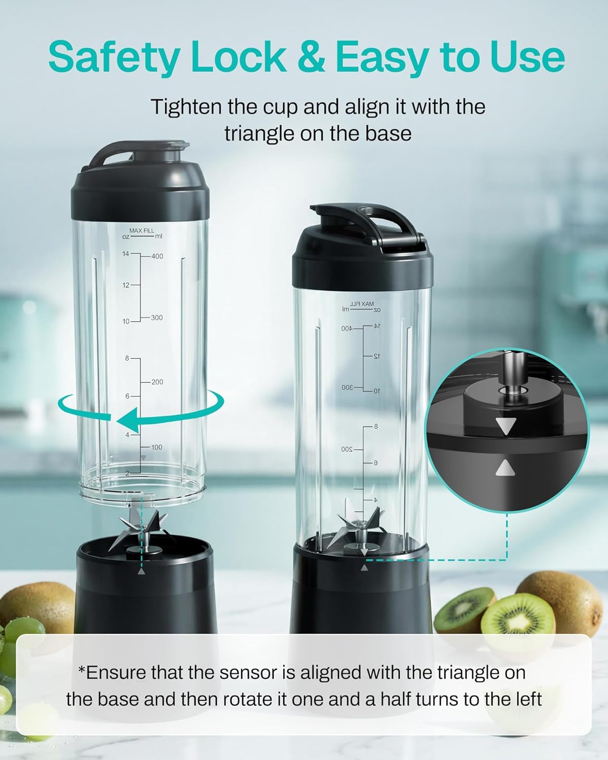 Portable Blender – 14 OZ, USB-C Rechargeable | BPA Free